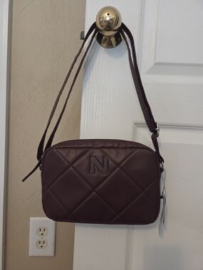 Nauticus Quilted Crossbody Bag in Deep Plum
